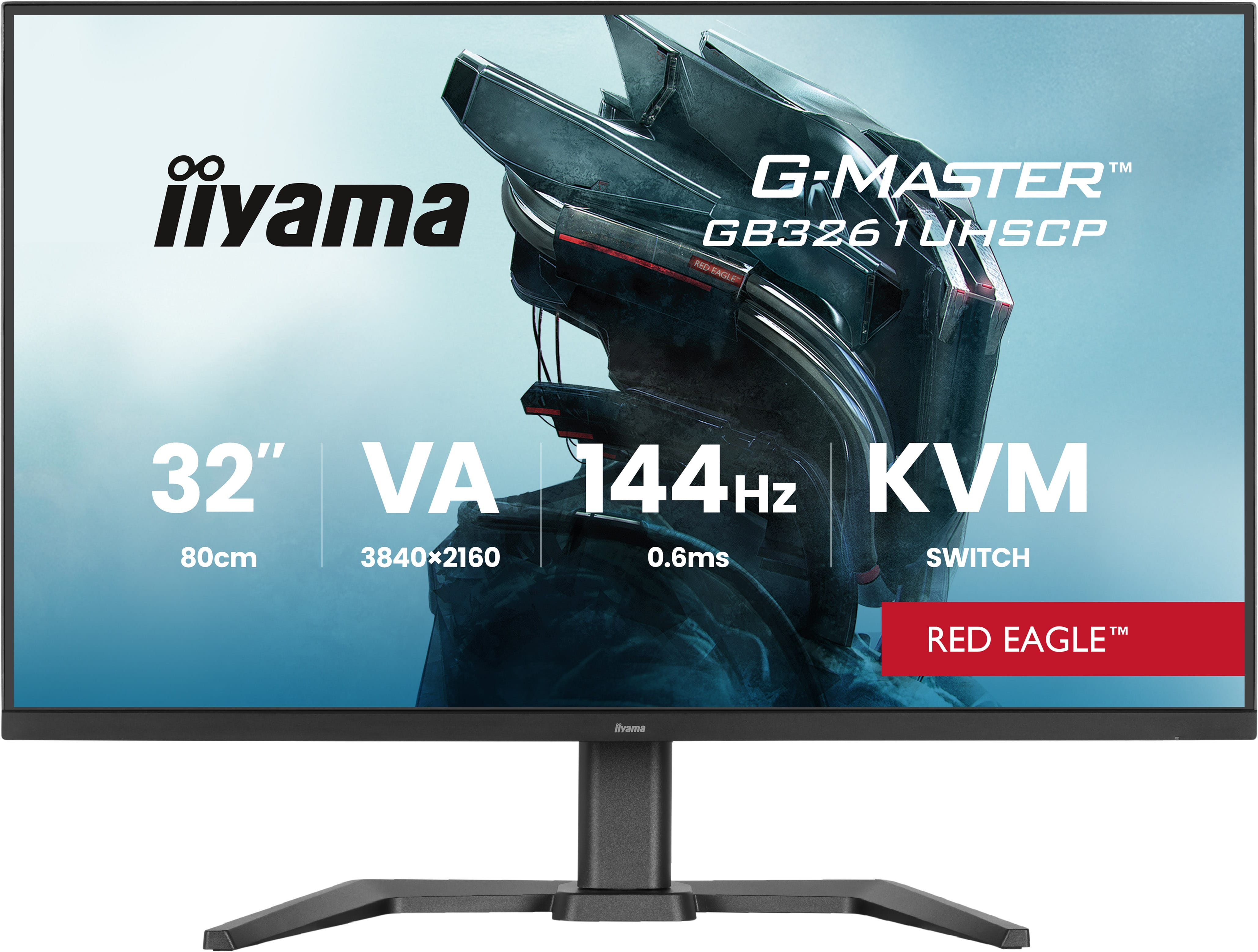iiyama G-MASTER GB3261UHSCP-B1, 80 cm (31.5ʺ), 3840 x 2160 Pixel, 4K Ultra HD, LED, 0,6 ms, Nero