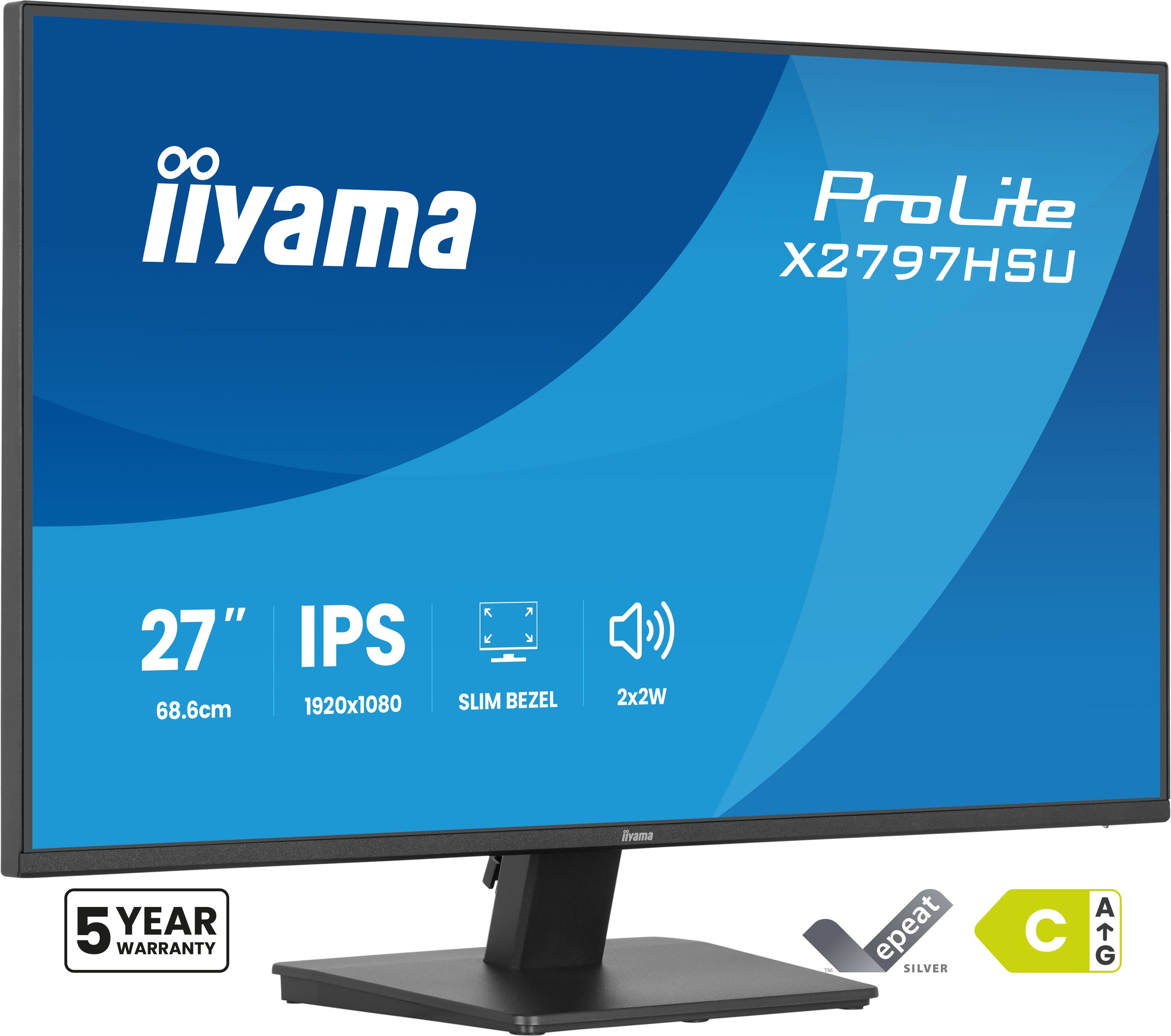 iiyama ProLite X2797HSU-B1, 68,6 cm (27ʺ), 1920 x 1080 Pixel, Full HD, LED, 4 ms, Nero
