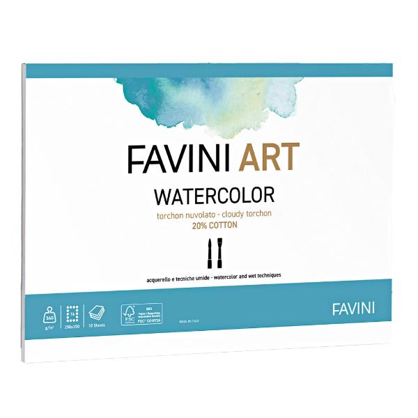 Album Acquerello - 35 x 50 cm - 340 gr - 10 fogli - Favini