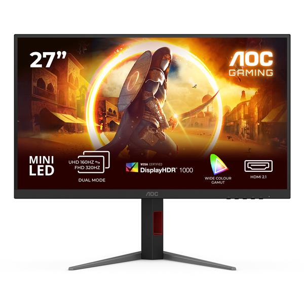 AOC G4 U27G4XM, 68,6 cm (27ʺ), 3840 x 2160 Pixel, 4K Ultra HD, LED, 1 ms, Nero, Rosso
