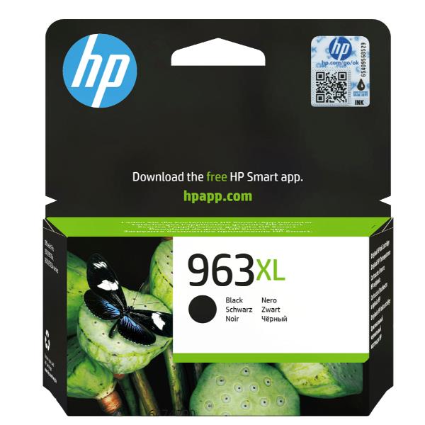 HP 963XL - 47.86 ml - Alta resa - nero - originale - cartuccia d'inchiostro - per Officejet Pro 9010, 9012, 9014, 9015, 9016, 9019, 9020, 9022, 9025
