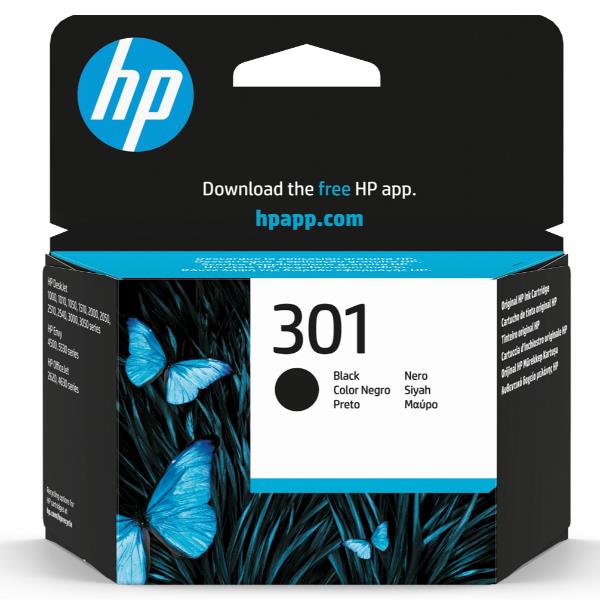 HP 301 - 3 ml - nero - originale - cartuccia d'inchiostro - per Deskjet 1050A J410, 1051A J410, 10XX, 10XX J410, 15XX, 2000, 2050 J510, 2050A J510