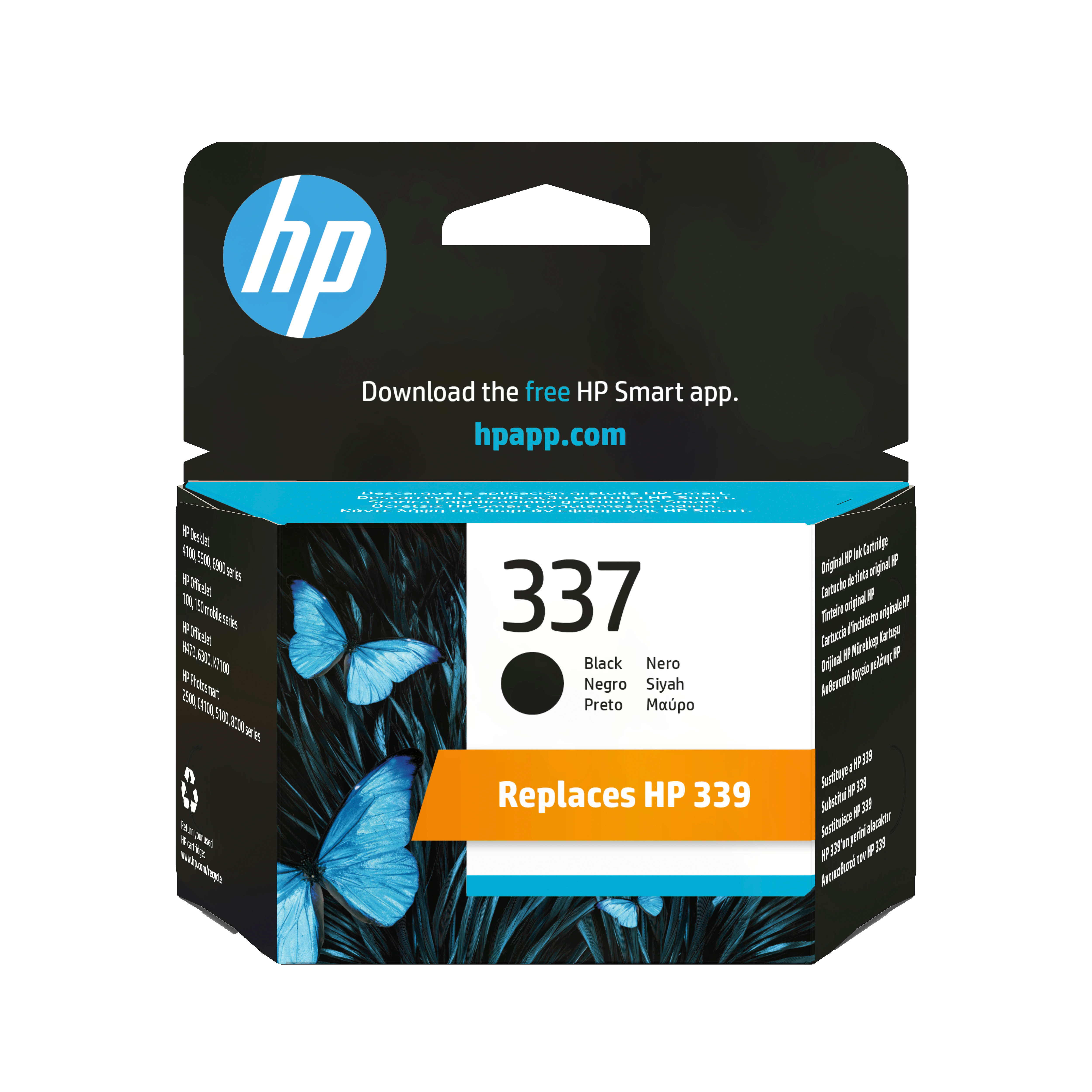 HP 337 - 11 ml - nero - originale - cartuccia d'inchiostro - per Officejet 100, 150, 63XX, H470, K7103; Photosmart 25XX, C4170, C4173, C4175, C4193, C4194