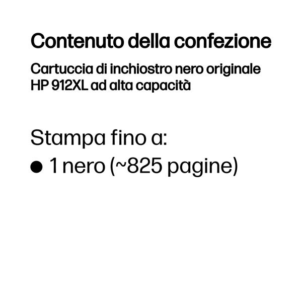 HP 912XL - Alta resa - nero - originale - cartuccia d'inchiostro - per Officejet 80XX; Officejet Pro 80XX