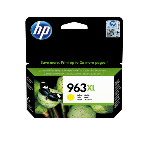HP 963XL - 22.92 ml - Alta resa - giallo - originale - cartuccia d'inchiostro - per Officejet 9012; Officejet Pro 90XX