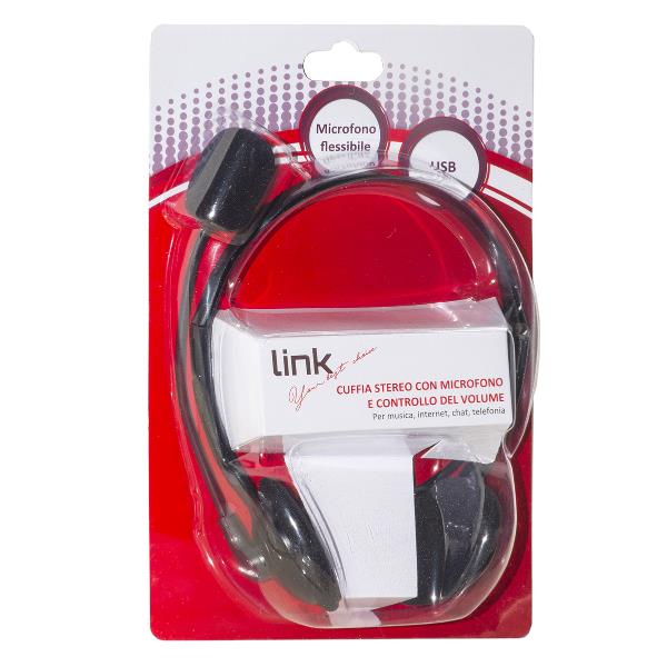 Link LKHS01 - Cuffie con microfono - on-ear - cablato - USB