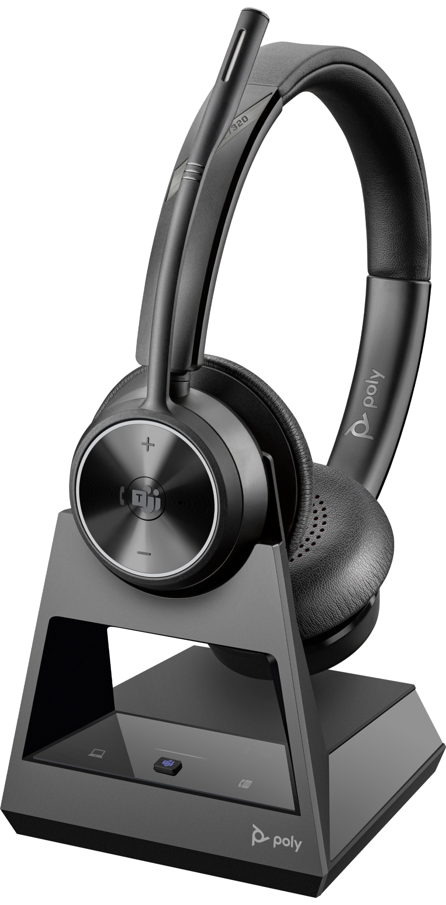 Poly Savi 7320 - Cuffie con microfono - DECT - senza fili - Certificato per i team Microsoft