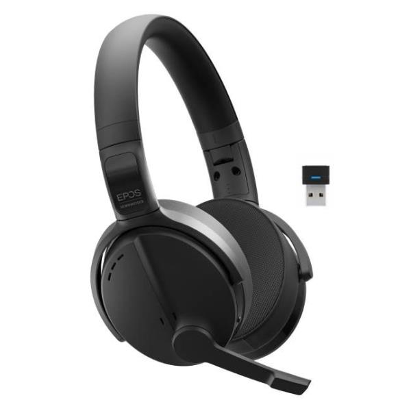 EPOS ADAPT 560 II - ADAPT 500 Series - cuffie con microfono - over ear - Bluetooth - senza fili - eliminazione rumore attivata - Zoom Certificato, Certificato per i team Microsoft, Ottimizzato per Google Meet