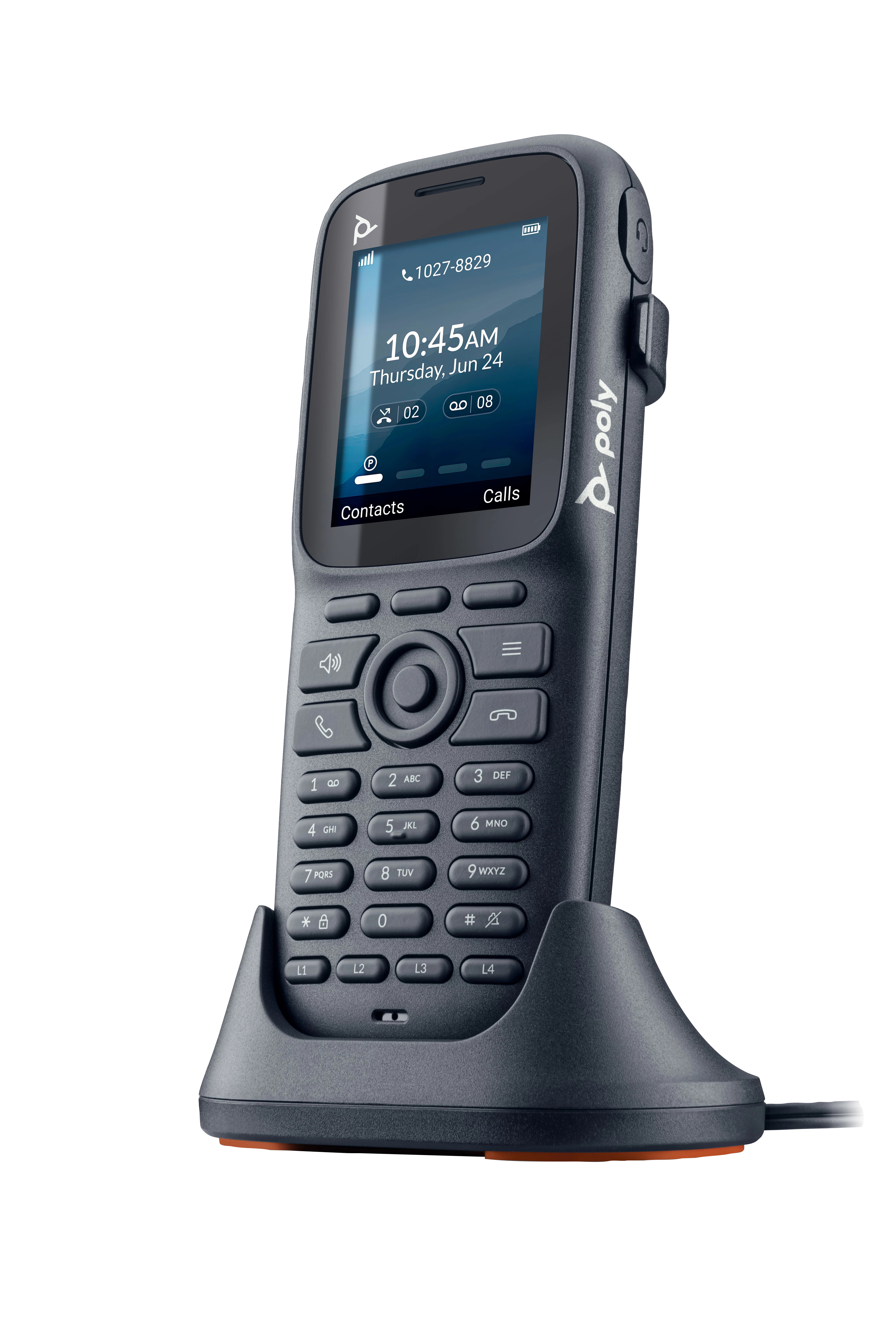 Poly Rove 20 - Telefono VoIP cordless con ID chiamante/chiamata in attesa - DECT - 3-way capacità di chiamata - SIP, SIP v2, RTCP, RTP, SDP, SIP over TLS, SIP su protocollo TCP, SIP su protocollo UDP - nero
