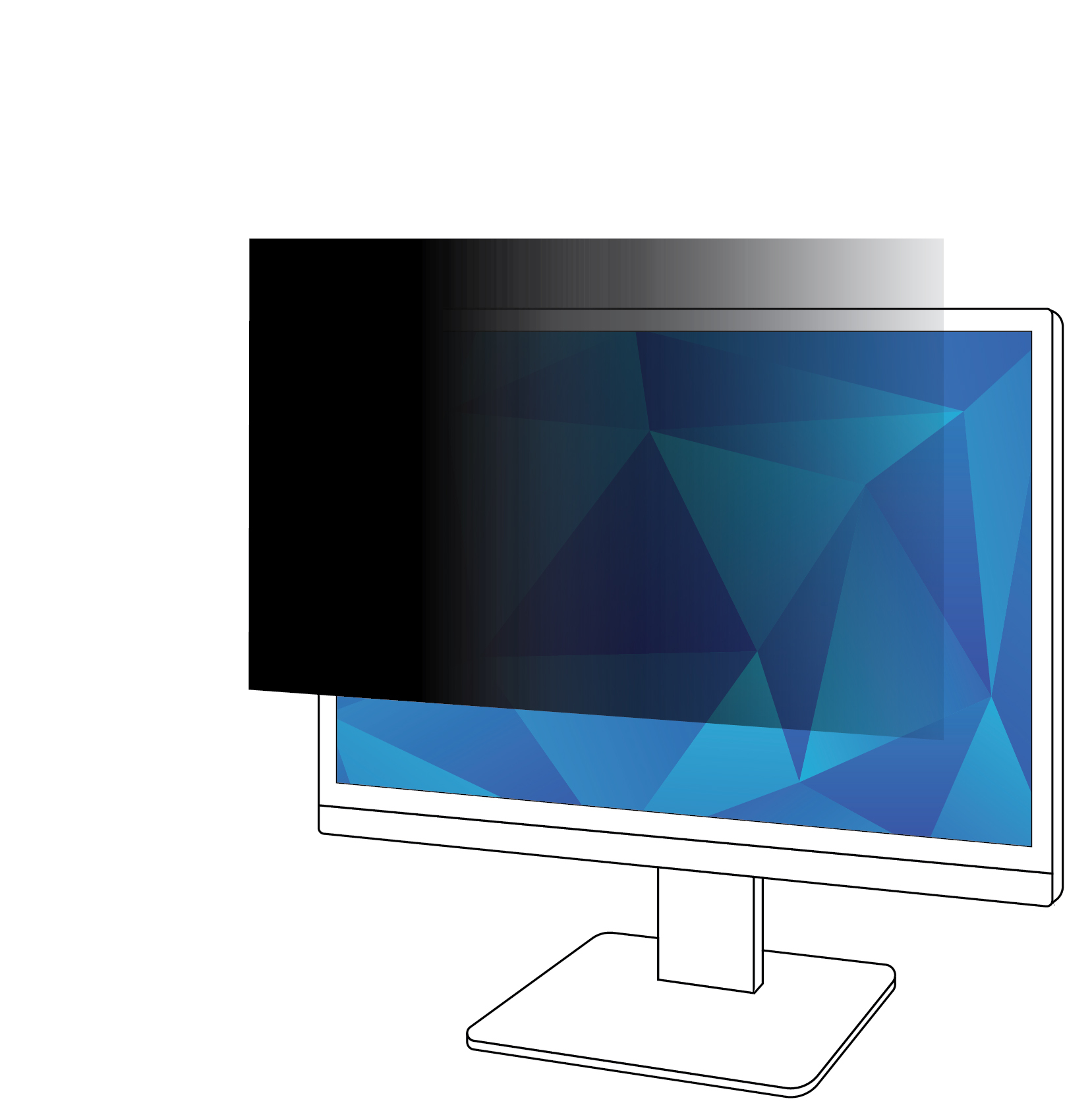 Filtro 3M Privacy for 21.3" Monitors 4:3 - Filtro privacy schermo - 21.3" - nero
