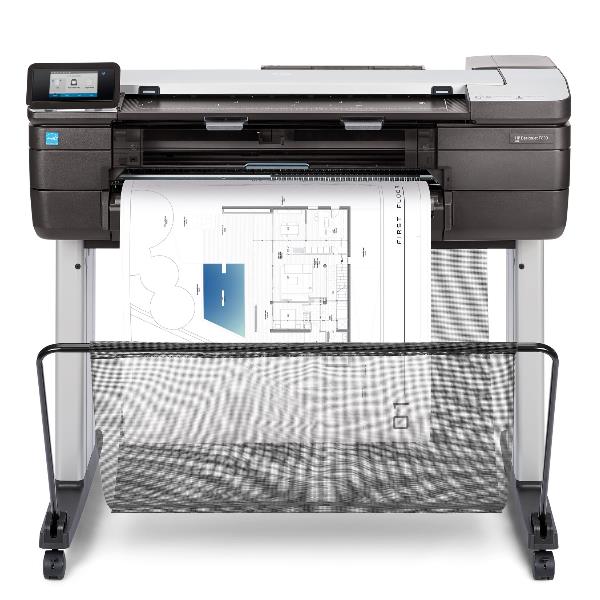 HP DesignJet T830 - 24" stampante multifunzione - colore - ink-jet - 610 x 2770 mm (originale) - Rotolo (61 cm) (supporti) - fino a 0.43 min/pagina (stampa) - 1 ritolo - Gigabit LAN, Wi-Fi(n), host USB