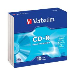 Verbatim - 10 x CD-R - 700 MB (80 min) 52x - Astuccio CD Slim