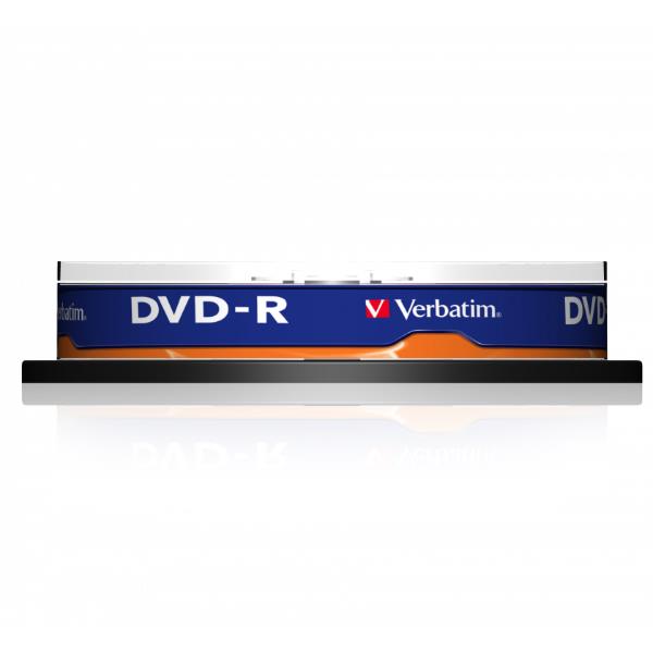 Verbatim - 10 x DVD-R - 4.7 GB 16x - argento opaco - campana