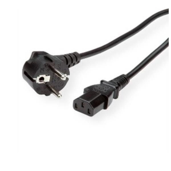 ITB Solution - Cavo di alimentazione - CEE 7/7 angolazione a IEC 60320 C13 - 250 V - 3 m - nero