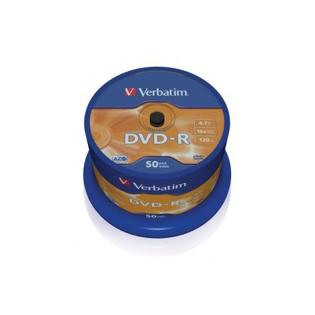 Verbatim - 50 x DVD-R - 4.7 GB 16x - argento opaco - campana