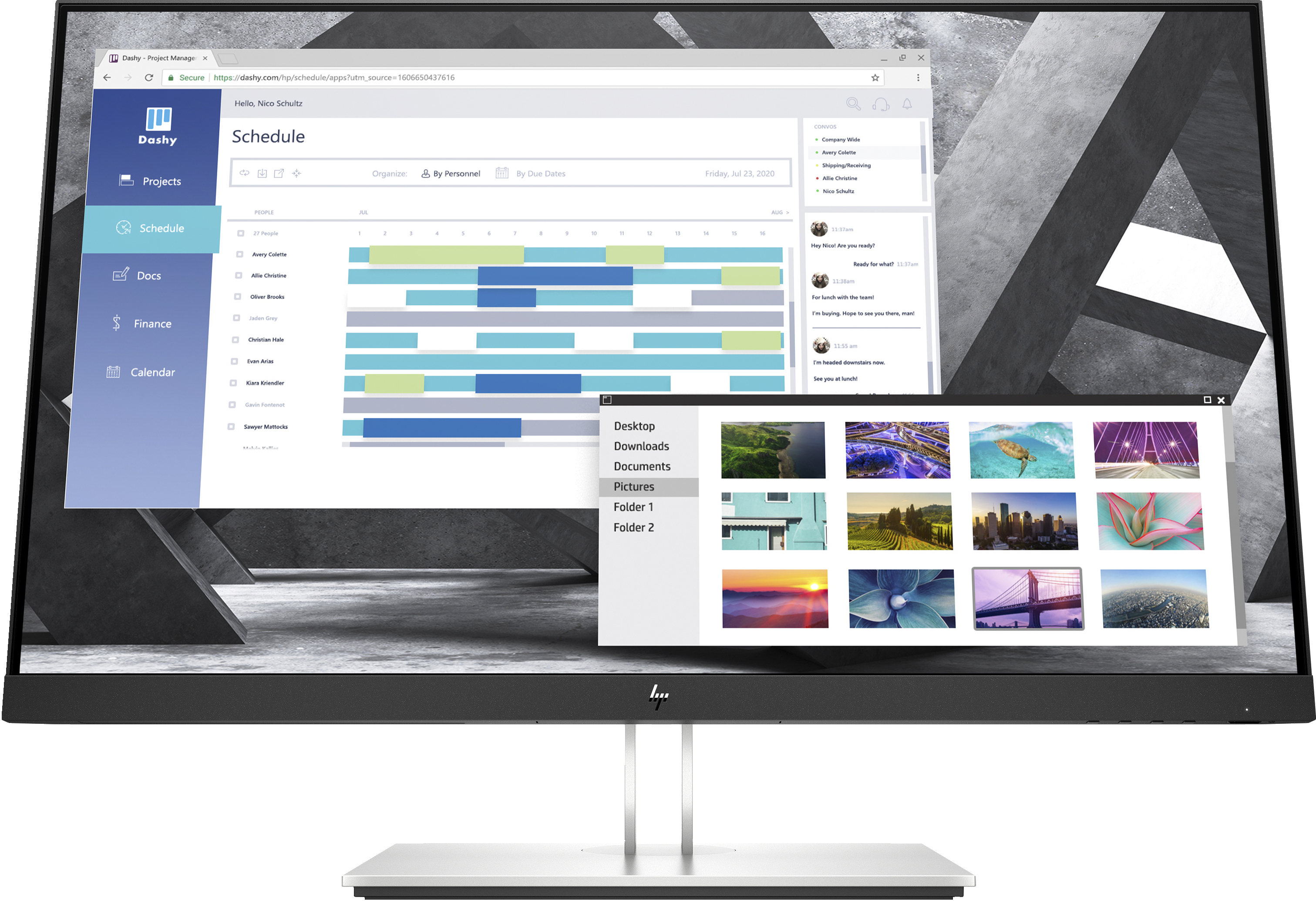 HP E27q G4 - Monitor a LED - 27" - 2560 x 1440 QHD @ 60 Hz - IPS - 250 cd/m² - 1000:1 - 5 ms - HDMI, VGA, DisplayPort - nero