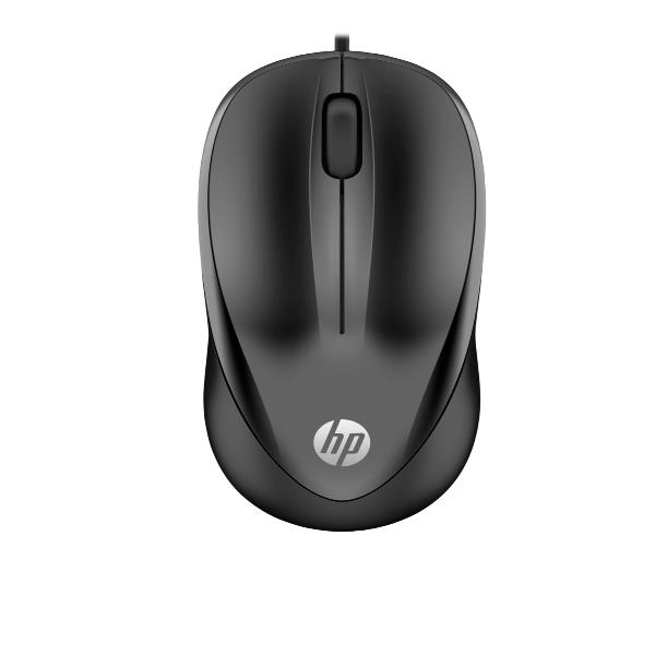 HP 1000 - Mouse - per destrorsi e per sinistrorsi - cablato - USB - nero - per Pavilion 24, 27, 32, 590, 595, TP01