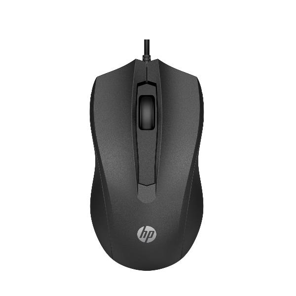 HP 100 - Mouse - per destrorsi e per sinistrorsi - ottica - 3 pulsanti - cablato - USB - per OMEN by HP Laptop 16; Victus 15L by HP; Victus by HP Laptop 16; Laptop 15; Pavilion TP01