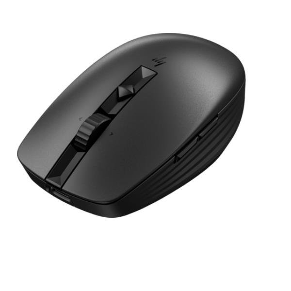 HP 710 - Mouse - ricaricabile - 7 pulsanti - senza fili - 2.4 GHz, Bluetooth 5.3 - ricevitore wireless USB - nero