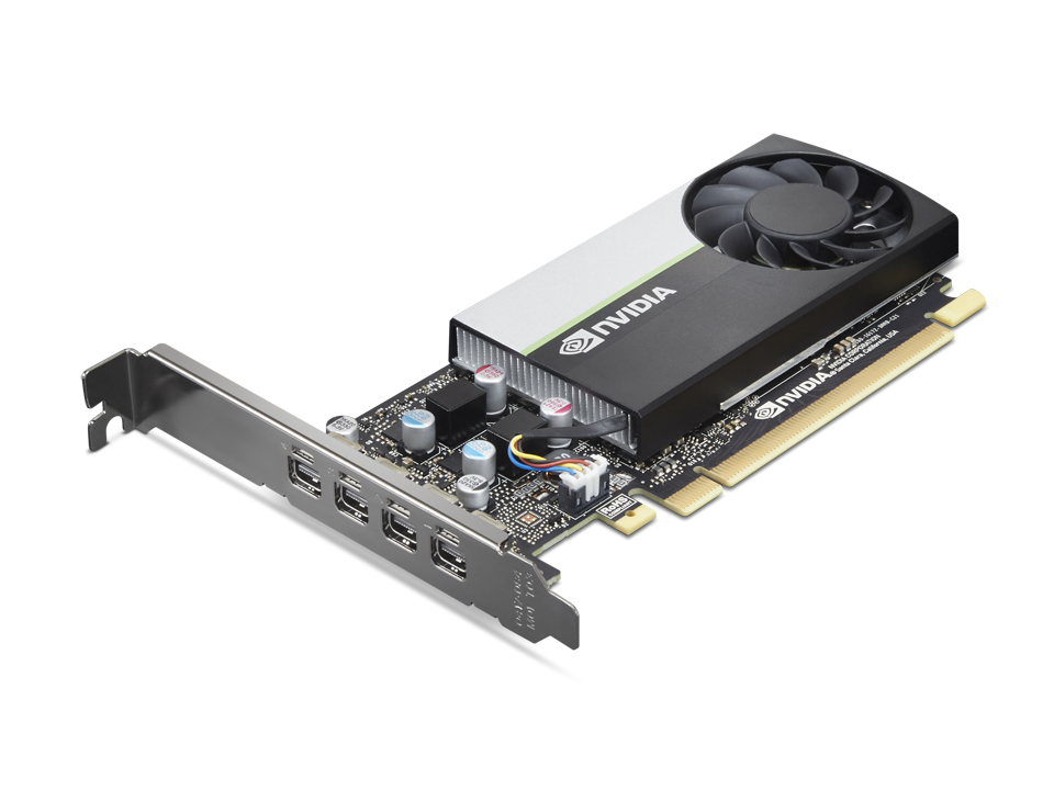 NVIDIA T1000 - Scheda grafica - T1000 - 4 GB GDDR6 - PCIe 3.0 x16 - 4 x Mini DisplayPort - per ThinkStation P348 30EQ, 30ER; P350 30E3, 30E4; P520 30BQ; P620 30E0, 30E1