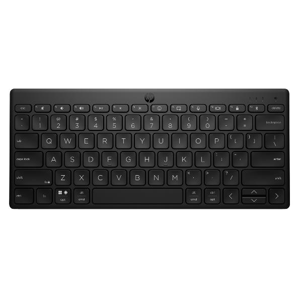 HP 355 Compact Multi-Device - Tastiera - senza fili - Bluetooth 5.2 - QWERTY - italiana - nero - packaging riciclabile