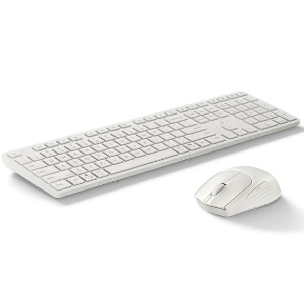 HP Combinazione di tastiera e mouse 495C multi-dispositivo e dual-mode, Full-size (100%), Wireless, USB + RF Wireless + Bluetooth, Bianco, Mouse incluso