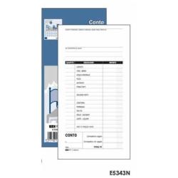 Blocco conto ristorante con dettaglio voci - uso mano - 22 x 10cm - 100 fogli - Edipro
