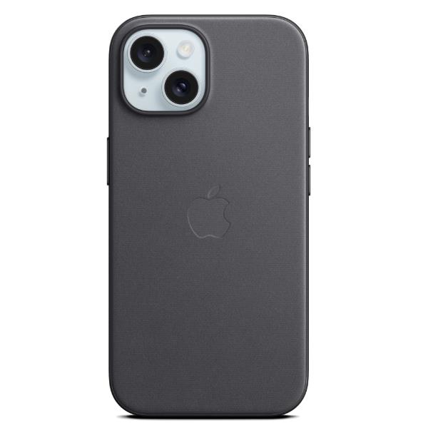 Apple - Cover per cellulare - compatibile MagSafe - microtwill, tessuto FineWoven - nero - per iPhone 15