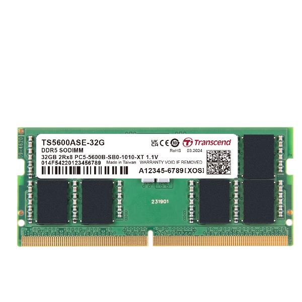 Transcend Branded - DDR4 - modulo - 8 GB - SO DIMM 260-pin - 3200 MHz / PC4-25600 - CL22 - 1.2 V - senza buffer - non ECC