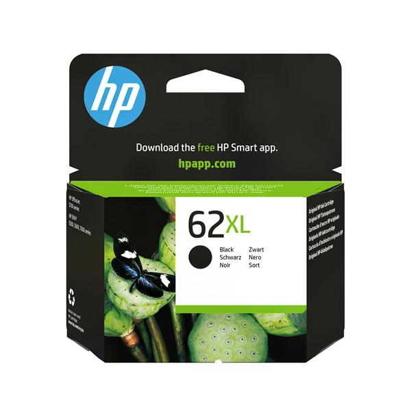 HP 62XL - 12 ml - Alta resa - nero - originale - cartuccia d'inchiostro - per ENVY 55XX, 56XX, 76XX; Officejet 200, 250, 252, 57XX, 8040