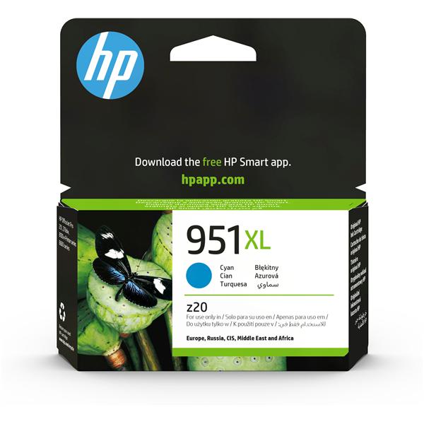 HP 951XL - Alta resa - ciano - originale - cartuccia d'inchiostro - per Officejet Pro 251dw, 276dw, 8100, 8600, 8600 N911a, 8610, 8615, 8620, 8625, 8630