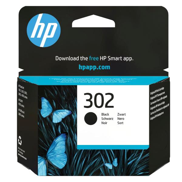 HP 302 - 3.5 ml - nero - originale - cartuccia d'inchiostro - per Deskjet 11XX, 21XX, 36XX; Envy 451X, 452X; Officejet 38XX, 46XX, 52XX