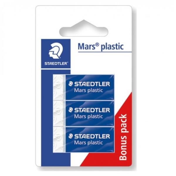 STAEDTLER Mars plastic - Gomma - polipropilene (pacchetto di 3)