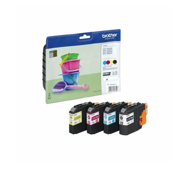 Brother LC221 Confezione multipla - Confezione da 4 - nero, giallo, ciano, magenta - originale - cartuccia d'inchiostro - per Brother DCP-J562DW, MFC-J480DW, MFC-J680DW, MFC-J880DW