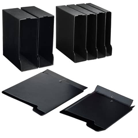 Custodia per raccoglitori 50 - dorso 8 cm - nero - Sei rota