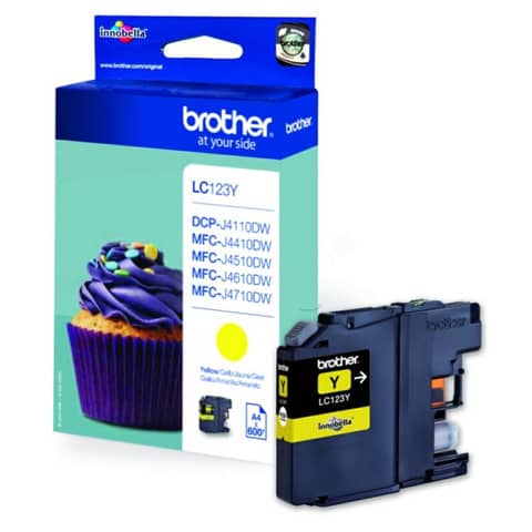 Brother - Cartuccia - Giallo - LC123Y- 600 pag