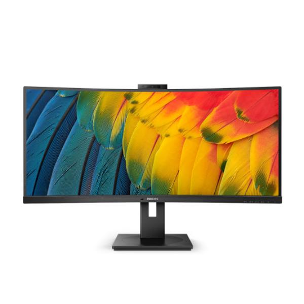 Philips 34B1U5600CH - 5000 Series - monitor a LED - curvato - 34" - 3440 x 1440 WQHD @ 120 Hz - VA - 350 cd/m² - 3000:1 - 4 ms - HDMI, DisplayPort, USB-C - altoparlanti - nero testurizzato