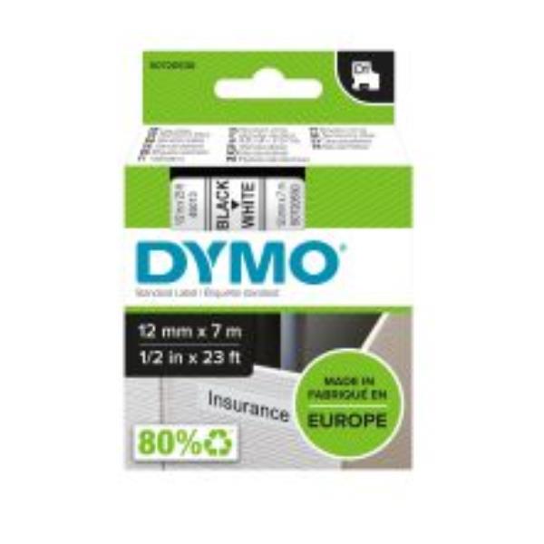 NASTRO  D1 12MMX7M NERO/BIANC