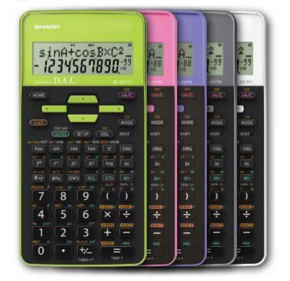 Sharp EL531THBWH - Calcolatrice scientifica - 10 cifre + 2 esponenti - batteria - bianco / nero