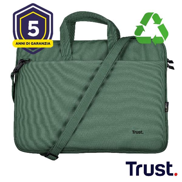 BORSE  CUSTODIE - BOLOGNA BORSA LAPTOP ECO LAPTOP FINO A 16' - 100% MATERIALE RICICLATO - VERDE