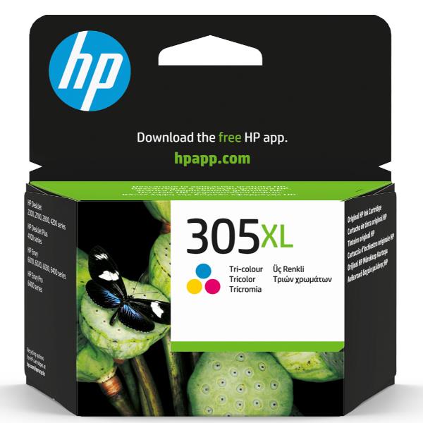 HP 305XL - 5 ml - Alta resa - colore (ciano, magenta, giallo) - originale - cartuccia d'inchiostro - per Deskjet 23XX, 27XX, 41XX; DeskJet Plus 41XX; ENVY 60XX, 64XX; ENVY Pro 64XX