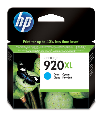 HP 920XL - Alta resa - ciano - originale - cartuccia d'inchiostro - per Officejet 6500, 6500 E709a, 6500 E709c, 6500A, 6500A E710a, 7500A