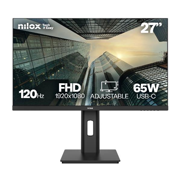 Nilox MONITOR 27 IPS 120 HZ FHD, 68,6 cm (27ʺ), 1920 x 1080 Pixel, Full HD, LCD, 4 ms, Nero