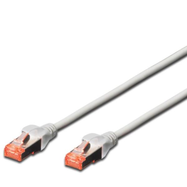 DIGITUS - Cavo patch - RJ-45 (M) a RJ-45 (M) - 3 m - SFTP - CAT 6 - schermato, senza alogeni, antiaggrovigliamento - grigio