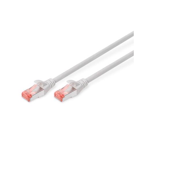 DIGITUS - Cavo patch - RJ-45 (M) a RJ-45 (M) - 50 cm - SFTP - CAT 6 - senza alogeni - grigio
