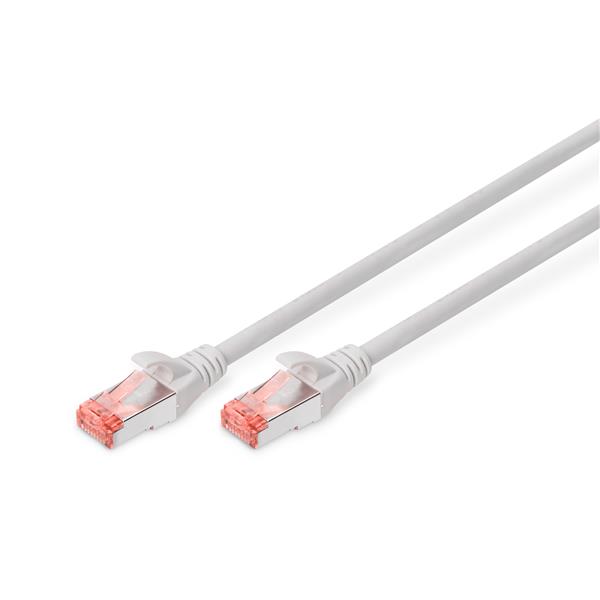 DIGITUS Professional - Cavo patch - RJ-45 (M) a RJ-45 (M) - 1.5 m - SFTP - CAT 6 - schermato, senza alogeni, antiaggrovigliamento - grigio