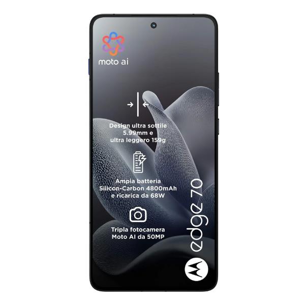 Motorola edge 70 12/512 GADGET GREY, 17 cm (6.7ʺ), 8 GB, 256 GB, 50 MP, Android 16.0, Grigio