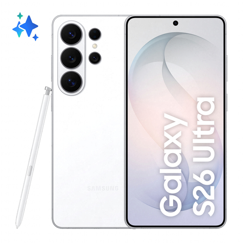 Samsung Galaxy S26 Ultra Smartphone AI, 512GB, Privacy Display integrato, Processore potente, Assistente Foto, Camera 200 MP, 5000 mAh, White, 17,5 cm (6.9ʺ), 12 GB, 512 GB, 200 MP, Android 16.0, Bianco