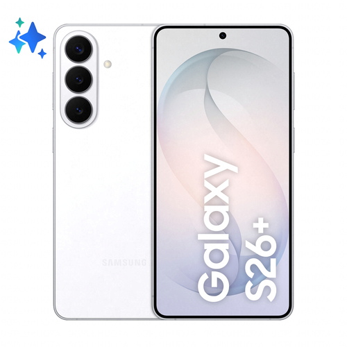 Samsung Galaxy S26+ Smartphone AI, 512GB, Processore avanzato, Assistente Foto, Creative Studio, Camera 50 MP, 4900 mAh, White, 17 cm (6.7ʺ), 12 GB, 512 GB, 50 MP, Android 16.0, Bianco