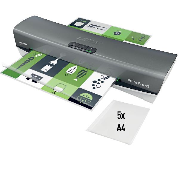 Leitz iLAM Office Pro A3, 33 cm, Plastificatrice a caldo, 800 mm/min, 0,6 mm, A3, 100 µm